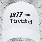 1977 Pontiac Firebird Car Model Hat White