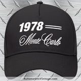 1978 Chevrolet Monte Carlo Classic Car Hat Black Model