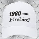 1980 Pontiac Firebird Car Model Hat White