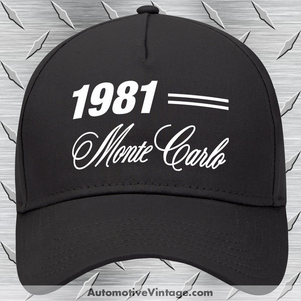 1981 Chevrolet Monte Carlo Classic Car Hat Black Model