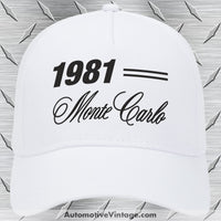 1981 Chevrolet Monte Carlo Classic Car Hat White Model