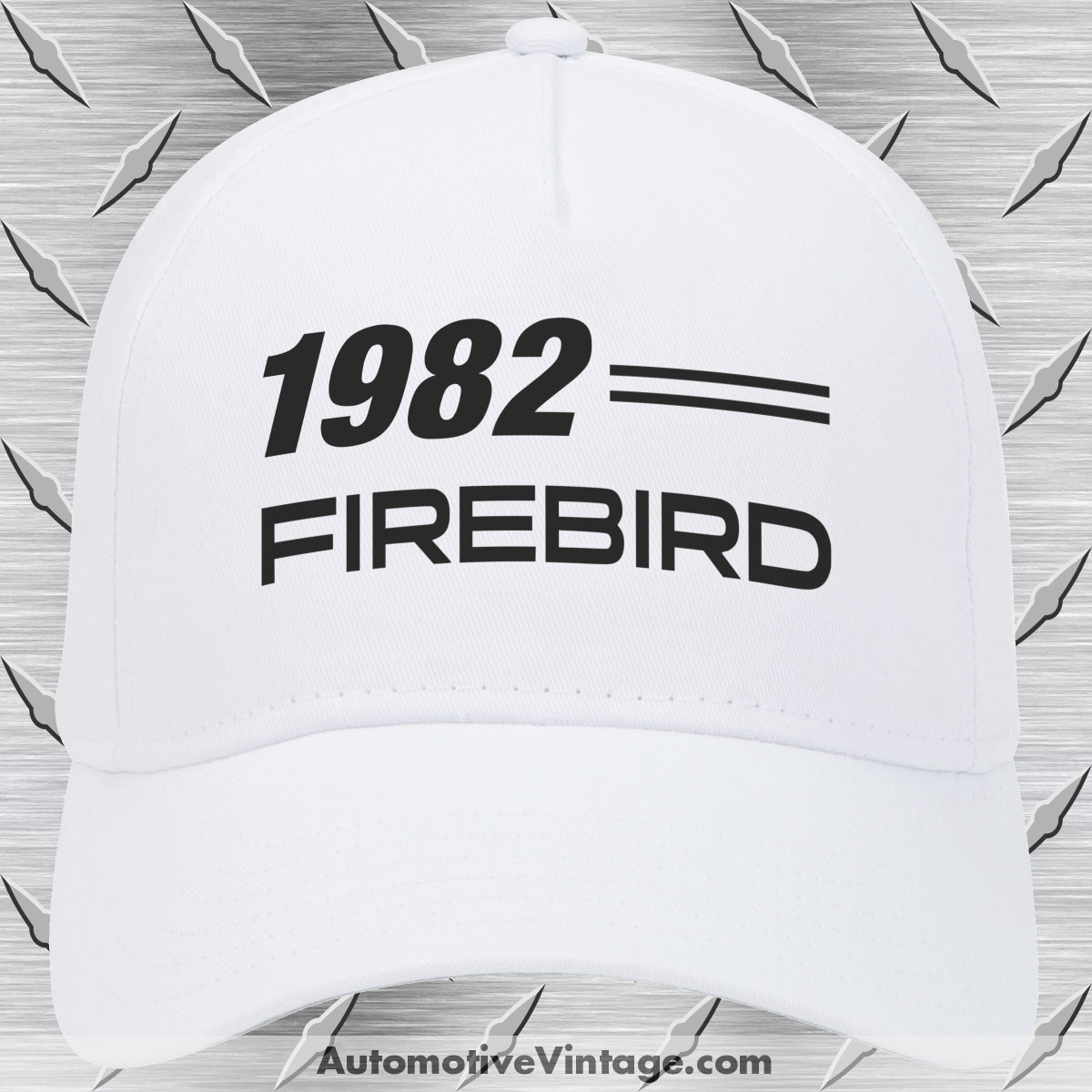 1982 Pontiac Firebird Car Model Hat White