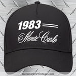 1983 Chevrolet Monte Carlo Classic Car Hat Black Model