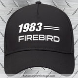 1983 Pontiac Firebird Car Model Hat Black