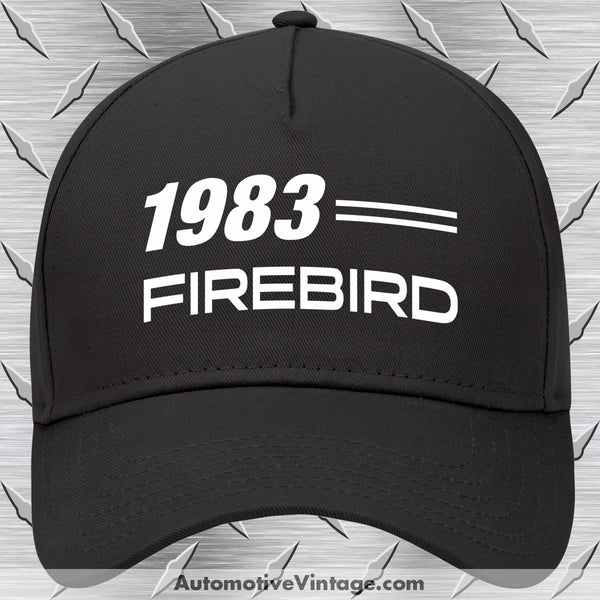 1983 Pontiac Firebird Car Model Hat Black