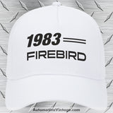 1983 Pontiac Firebird Car Model Hat White