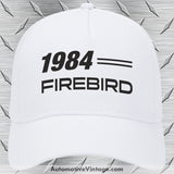 1984 Pontiac Firebird Car Model Hat White