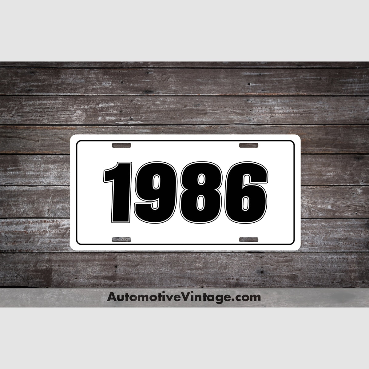 1986 Identification 1986 Car Year License Plate – Automotive Vintage
