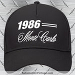 1986 Chevrolet Monte Carlo Classic Car Hat Black Model
