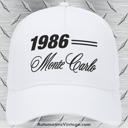 1986 Chevrolet Monte Carlo Classic Car Hat White Model