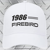 1986 Pontiac Firebird Car Model Hat White