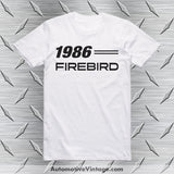 1986 Pontiac Firebird T-Shirt White / S Car Model T-Shirt