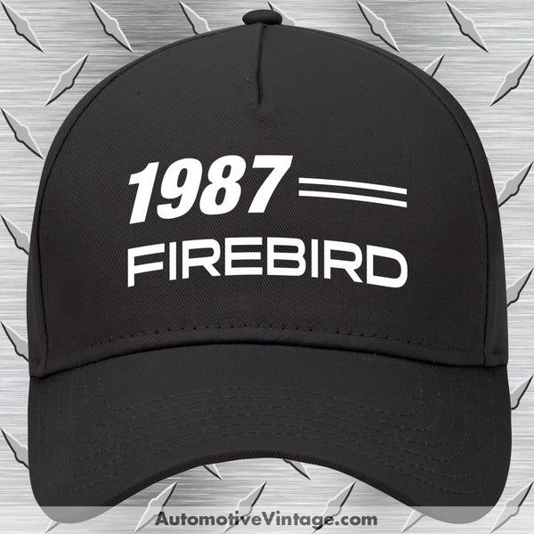 1987 Pontiac Firebird Car Model Hat Black