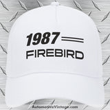 1987 Pontiac Firebird Car Model Hat White