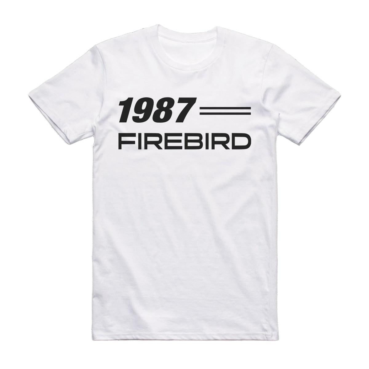 1987 Pontiac Firebird T-Shirt White / S Car Model T-Shirt