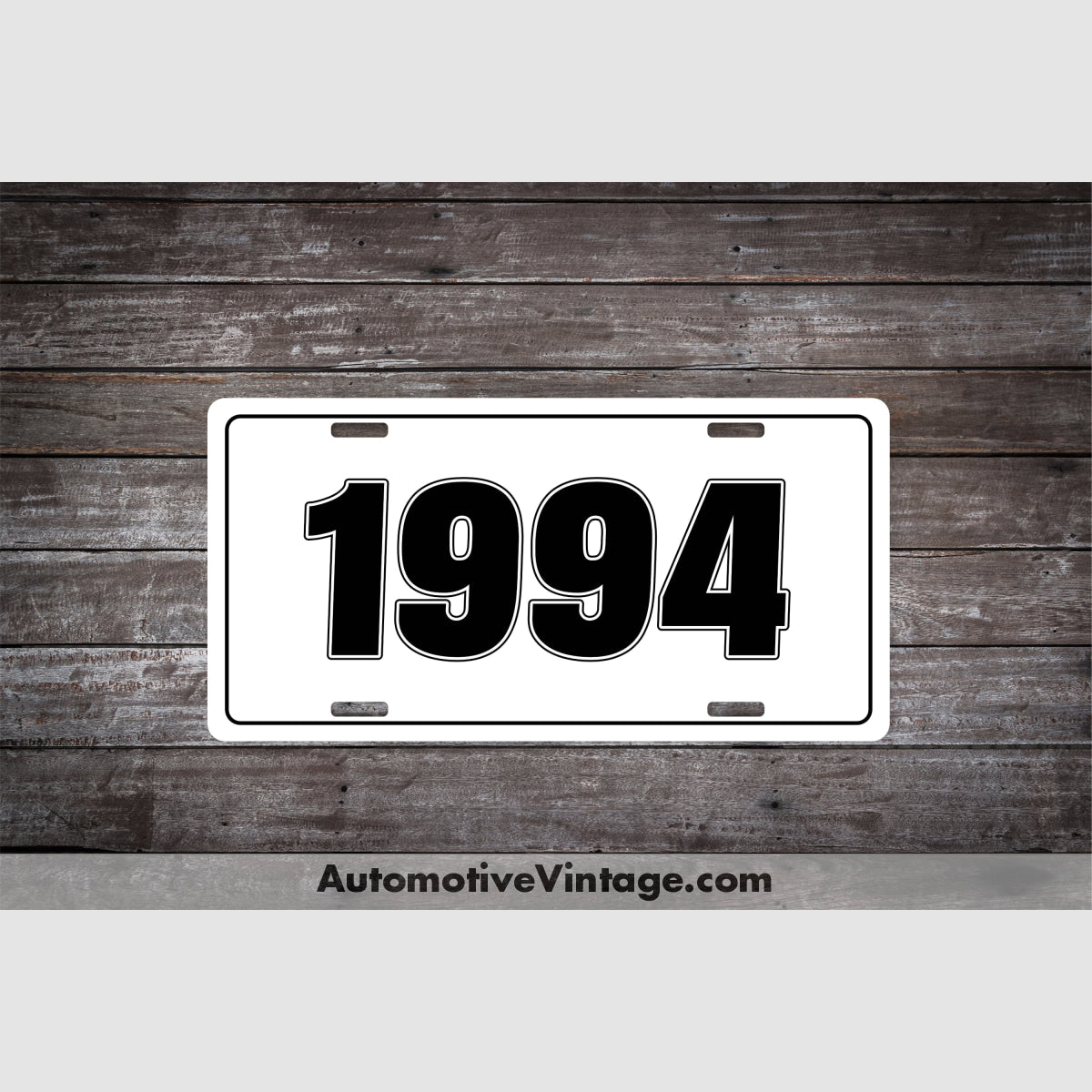 1994 Car Year License Plate White Plate with Black Text Car Year License Plate
