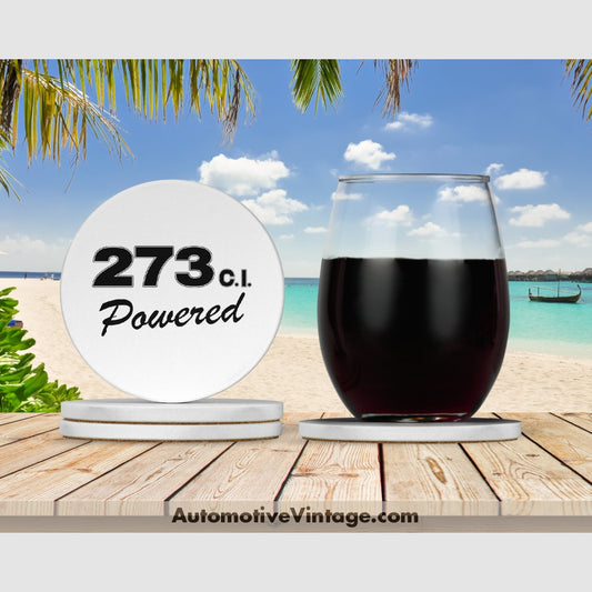 Plymouth 273 C.i. Powered Engine Size Drink Coaster Set Coasters