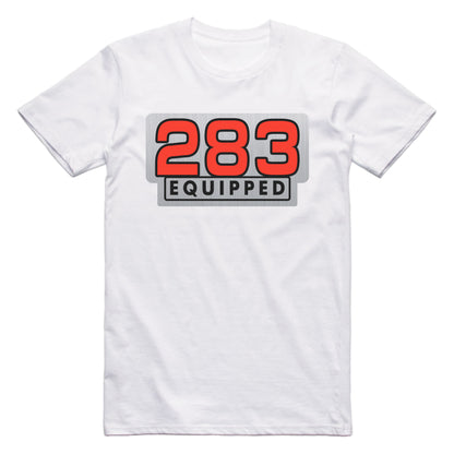General Motors 283 Equipped Engine Size Car T-shirt