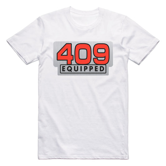 General Motors 409 Equipped Engine Size Car T-shirt