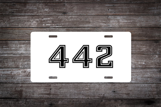 1969-73 Oldsmobile Cutlass 442 Car License Plate