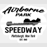 Airborne Park Speedway Plattsburgh New York B&W Drag Racing Sticker Stickers