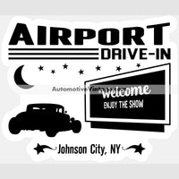 Airport Drive In Johnson City New York Drive-In Sticker Stickers