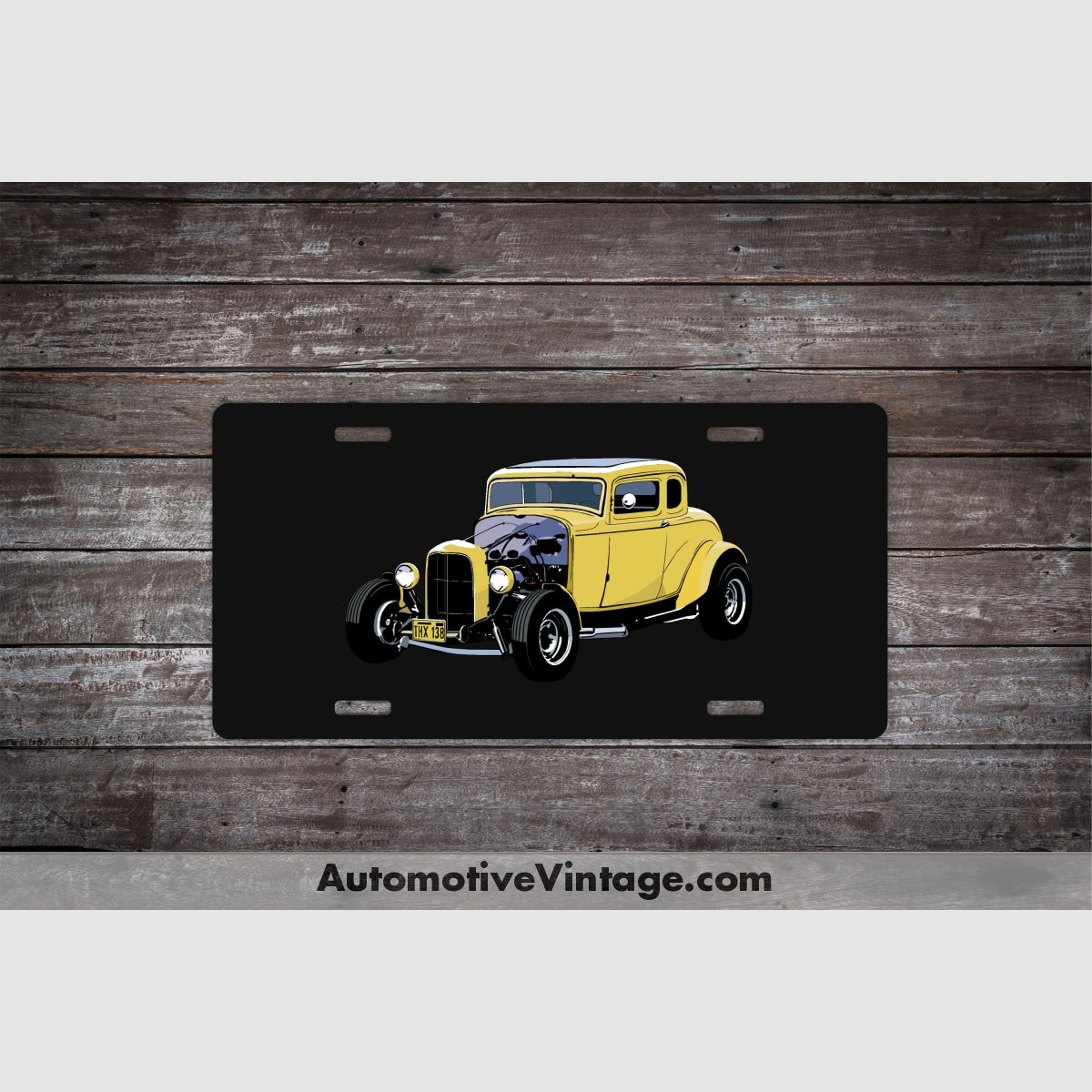 American Graffiti 1932 Ford Famous Car License Plate Black