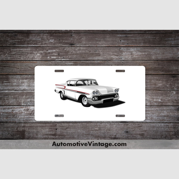 American Graffiti 1958 Chevy Famous Car License Plate White