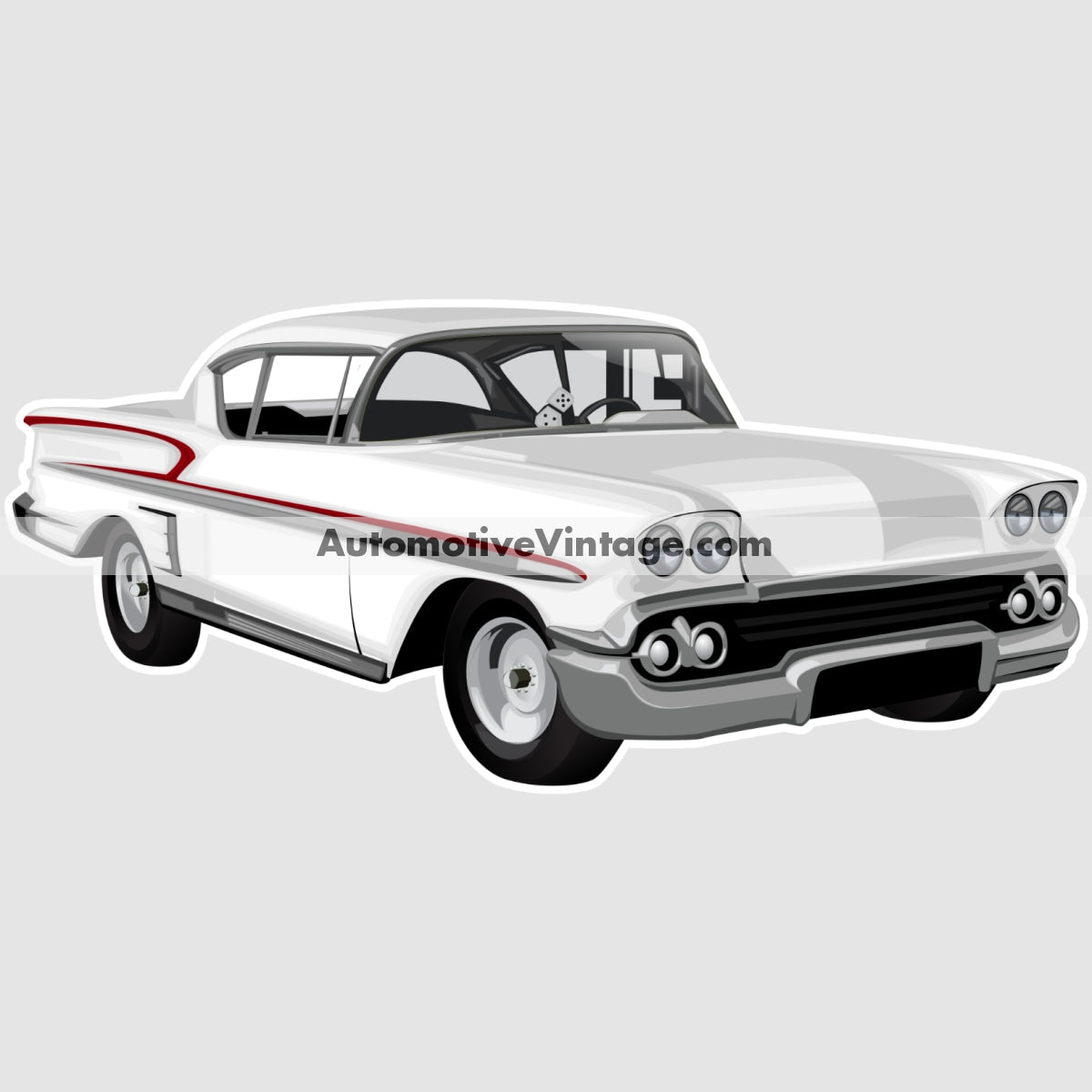 American Graffiti 1958 Chevrolet Famous Car Wall Sticker