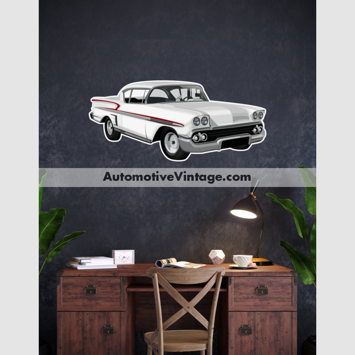 American Graffiti 1958 Chevrolet Famous Car Wall Sticker 12 Wide