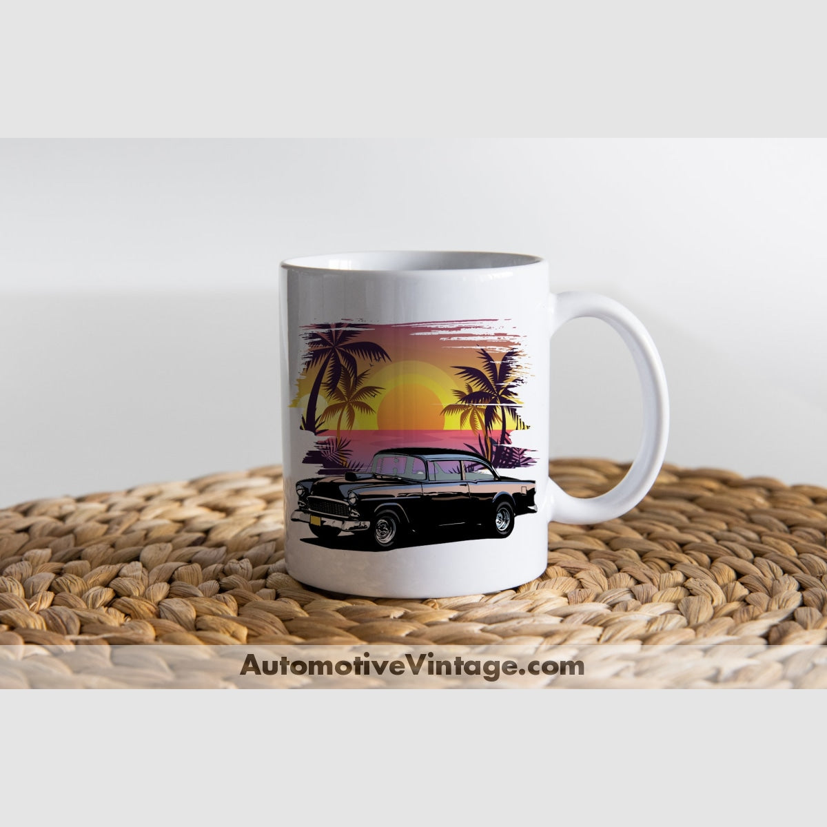 American Graffiti 1955 Chevy Famous Car Coffee Mug White