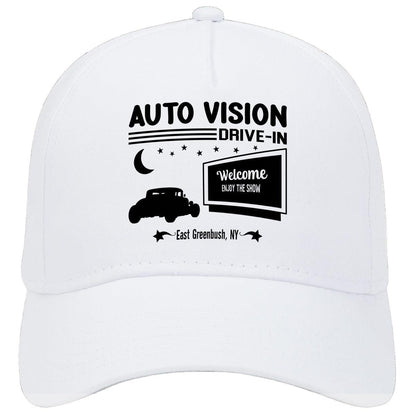 Auto Vision Drive-In East Greenbush New York Drive In Movie Hat White