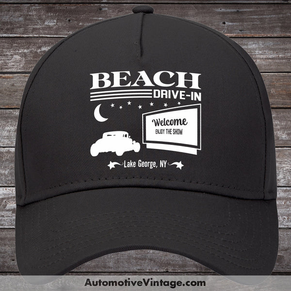 Beach Drive-In Lake George New York Drive In Movie Hat Black