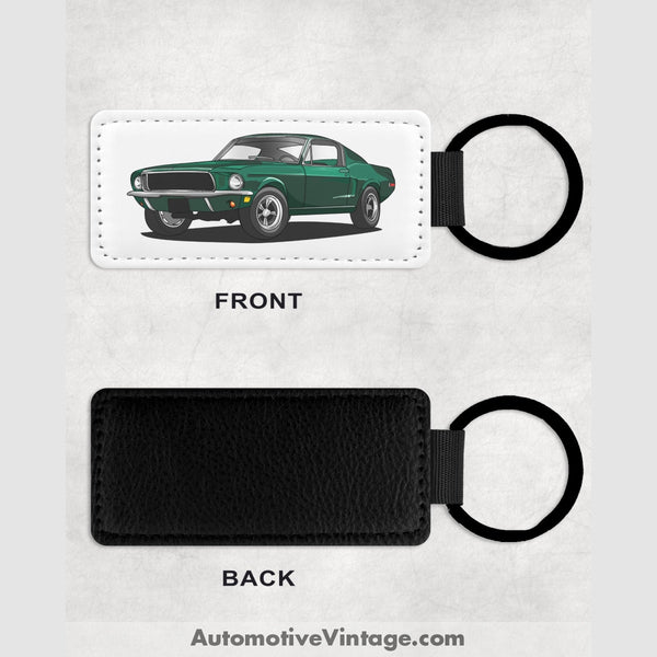 Bullitt Ford Mustang Famous Car Leather Key Chain Keychains