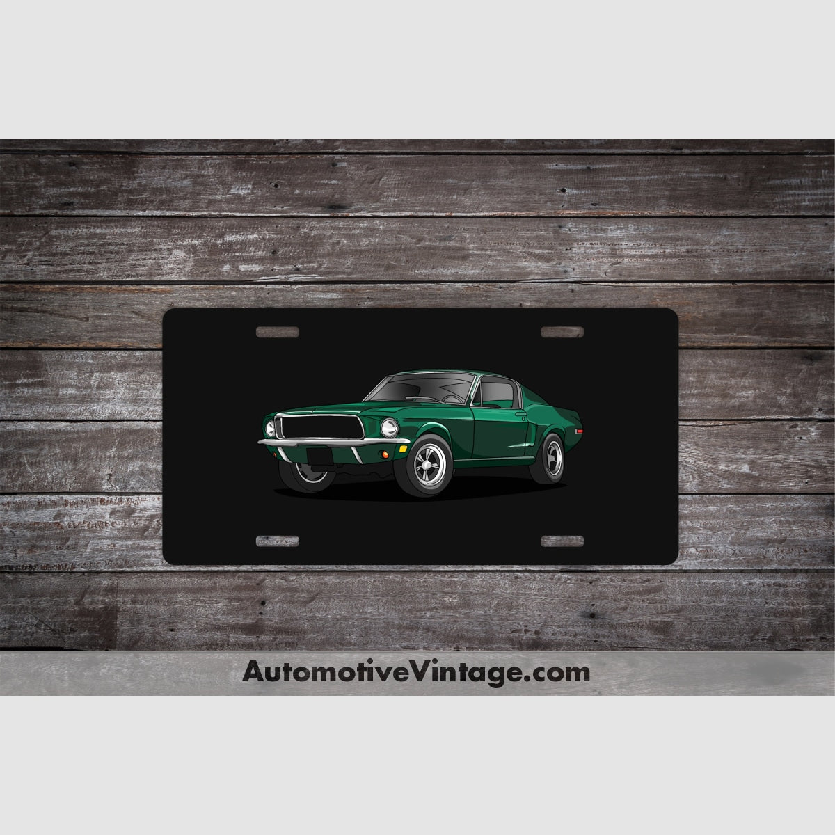 Bullitt Ford Mustang Famous Car License Plate Black
