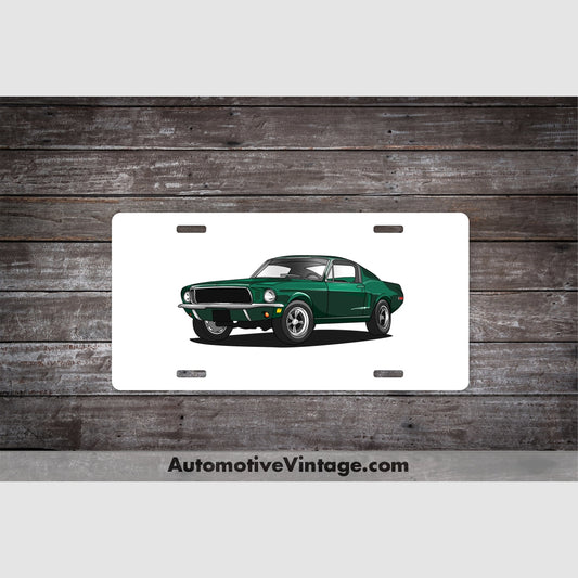 Bullitt Ford Mustang Famous Car License Plate White