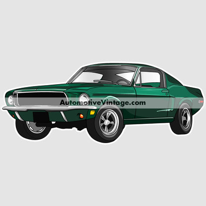 Bullitt Ford Mustang Indoor Famous Car Wall Sticker