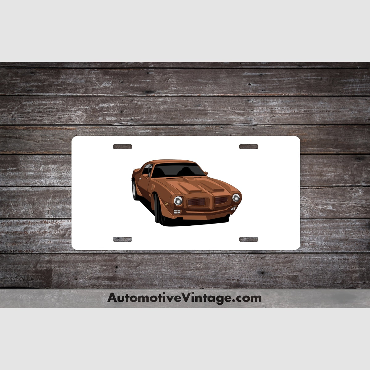 Chips Pontiac Firebird Famous Car License Plate White