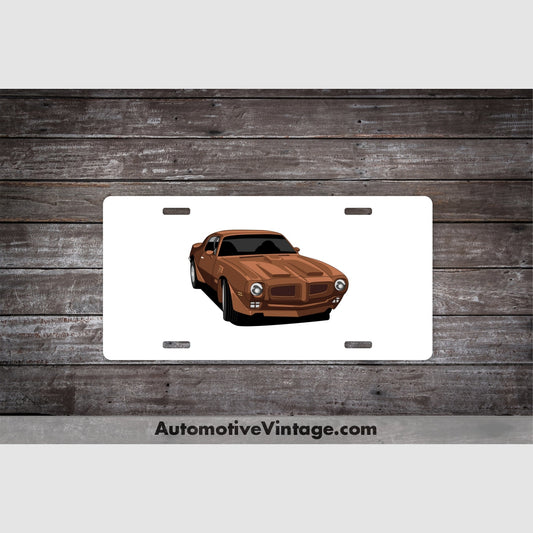 Chips Pontiac Firebird Famous Car License Plate White
