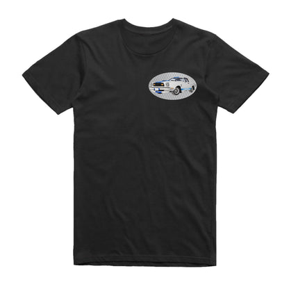 Charlies Angels Ford Cobra 2 Famous Car Chest Logo T-shirt Black / S Famous Car T-Shirt
