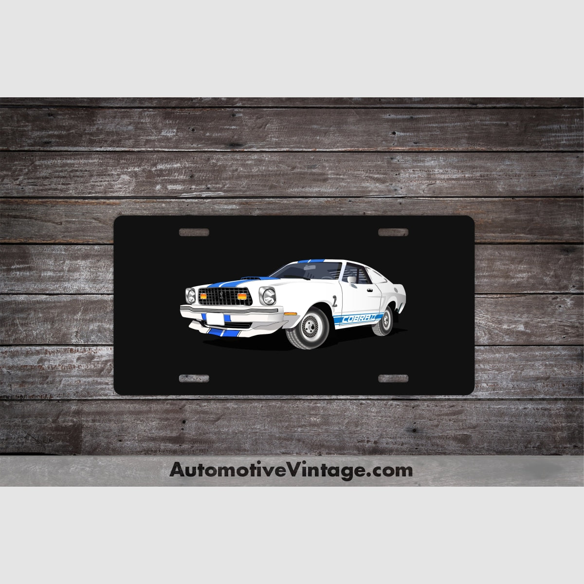 Charlies Angels Ford Cobra Famous Car License Plate Black