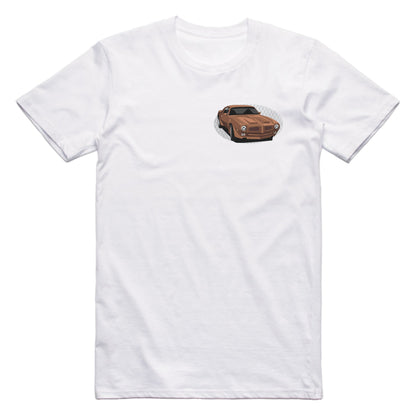 CHiPs Pontiac Firebird Famous Car Chest Logo T-shirt White / S Famous Car T-Shirt