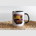 Chips Poncherello Pontiac Firebird Famous Car Coffee Mug Black & White Two Tone