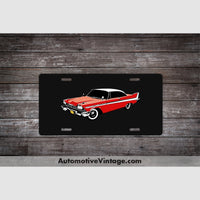 Christine Plymouth Fury Famous Car License Plate Black