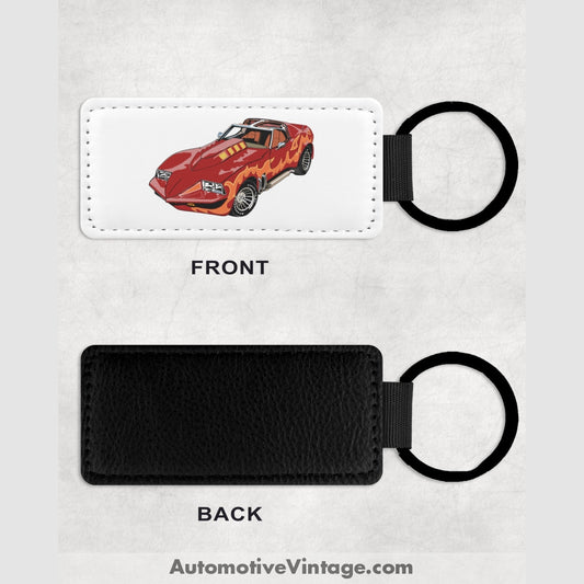 Corvette Summer Famous Car Leather Key Chain Keychains