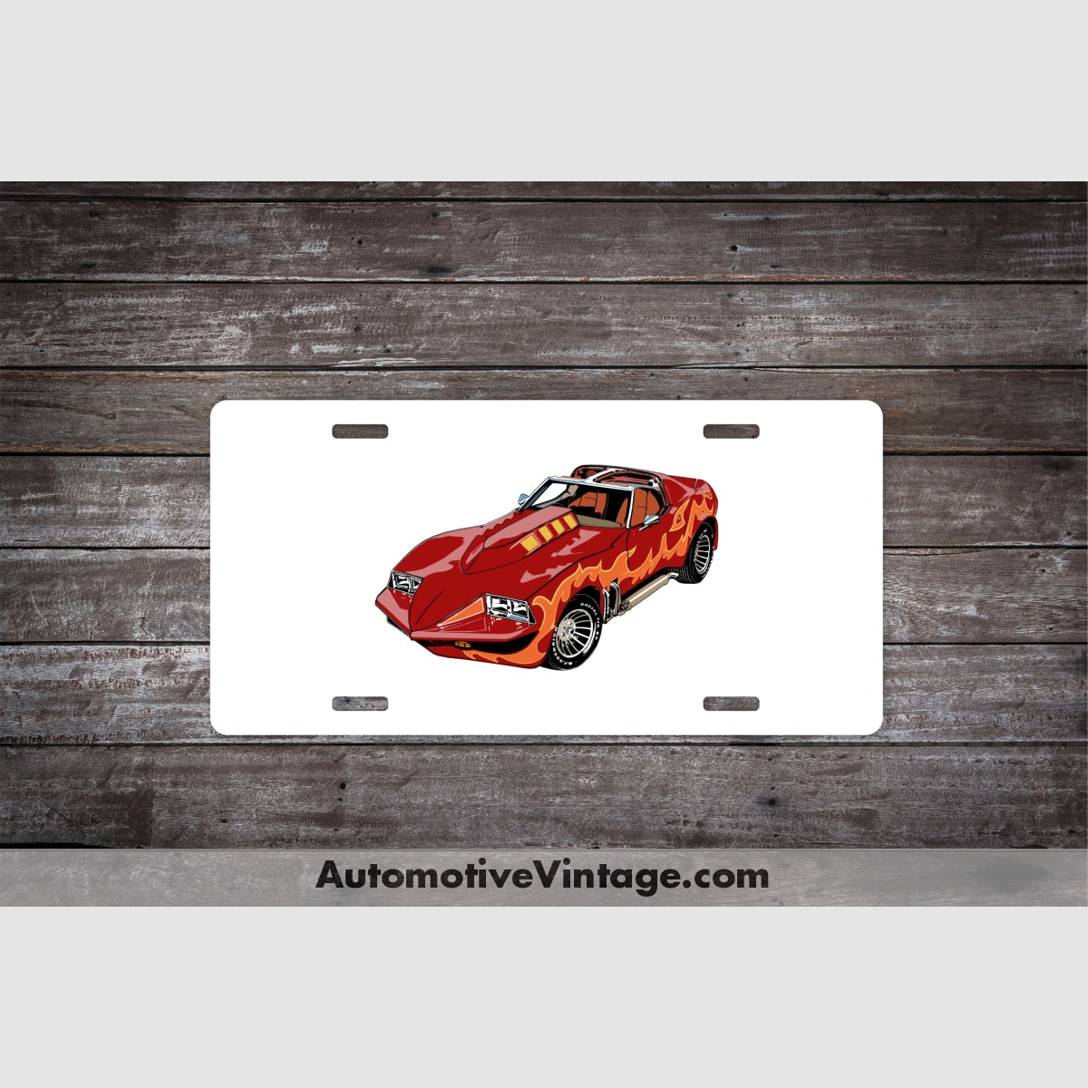 Corvette Summer Famous Car License Plate White