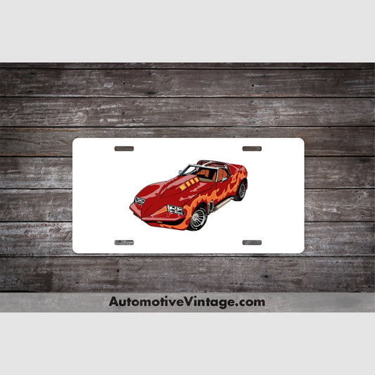 Corvette Summer Famous Car License Plate White