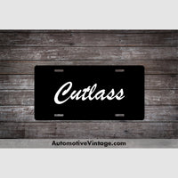 Oldsmobile Cutlass License Plate Black With White Text Car Model