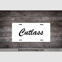 Oldsmobile Cutlass License Plate White With Black Text Car Model