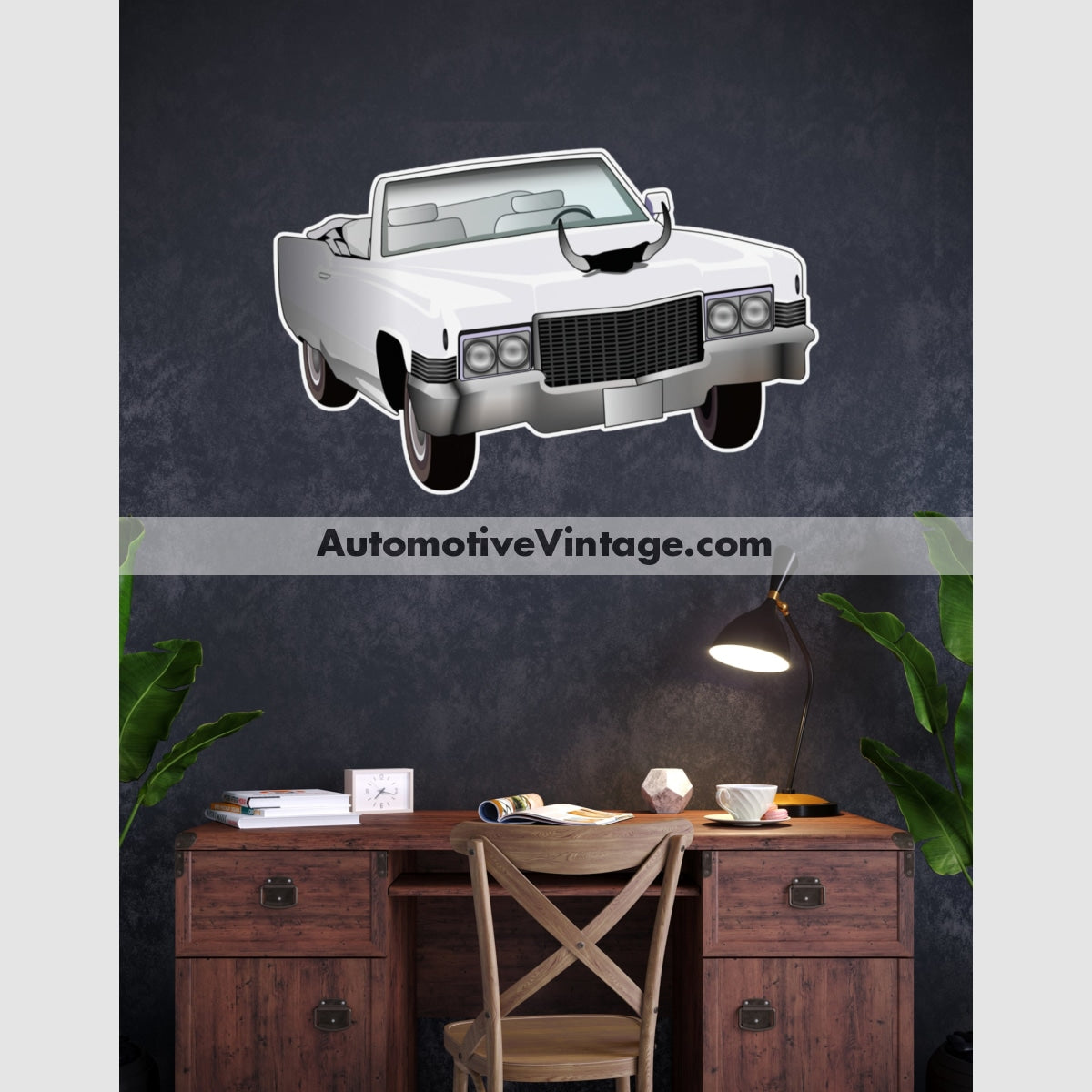 Dukes Of Hazzard Boss Hogg Cadillac Famous Car Wall Sticker 12 Wide